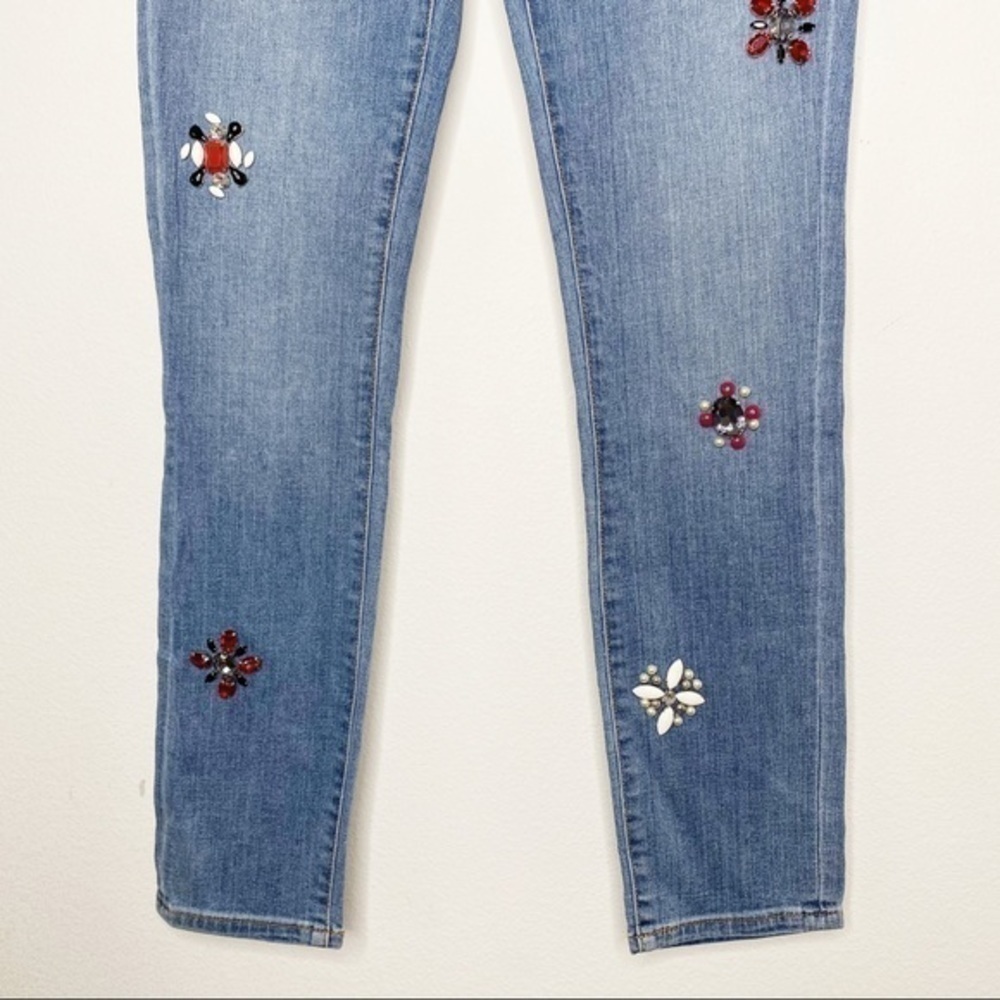 Juicy Couture Black Label Embellished Floral Gems Skinny Jeans NWT - Picture 4 of 16